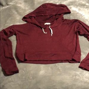Abercrombie Maroon Hooded Top